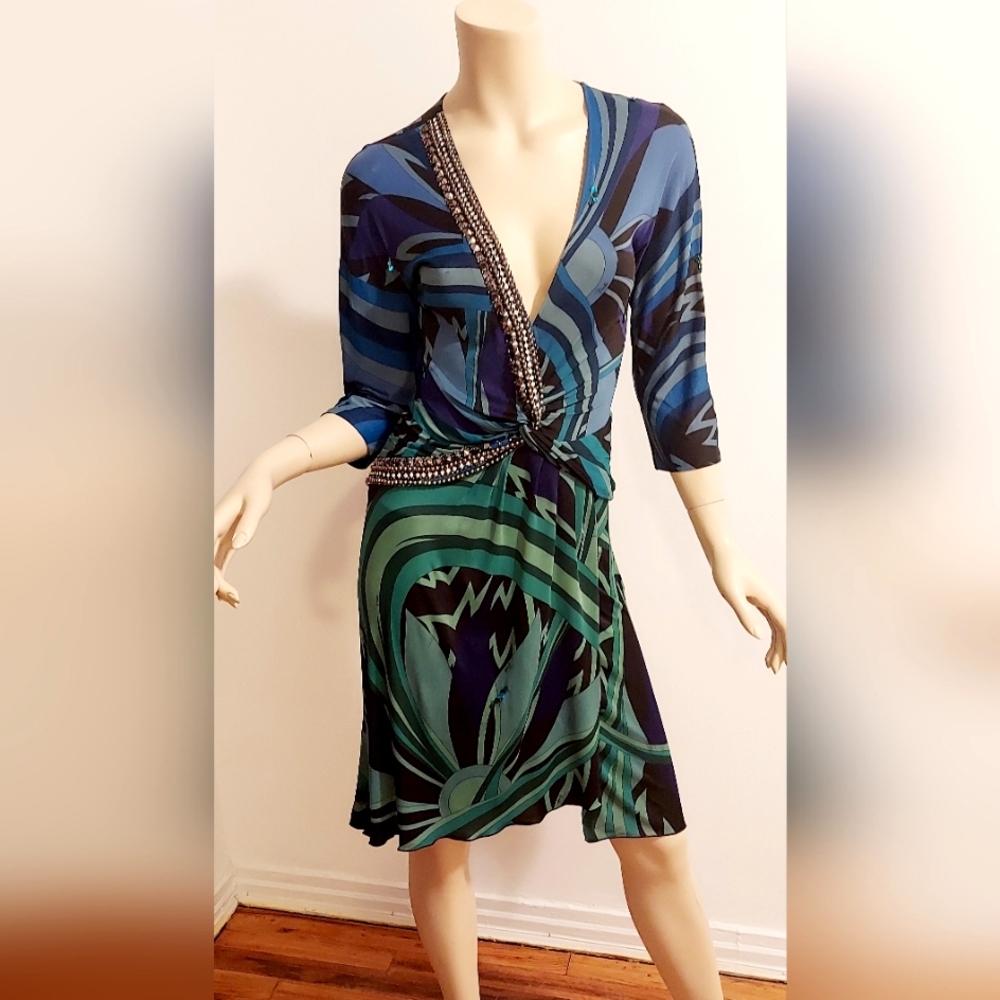 RARE Vtg Pucci Embellished dress circa 1980